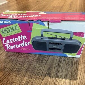 Vintage Radio Shack Boombox SCR-53 Stereo Cassette AM/FM Radio In Box